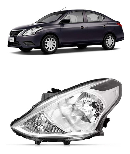Farol Versa 2015 2016 2017 2018 2019 Foco Simples Cromado