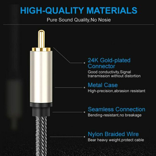Cable Coaxial De Audio Digital Rca Macho A Macho 1,5 M
