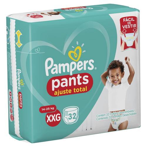 Imagen 3 de 3 de Pañales Pampers Pants Ajuste Total Xxg 32 u