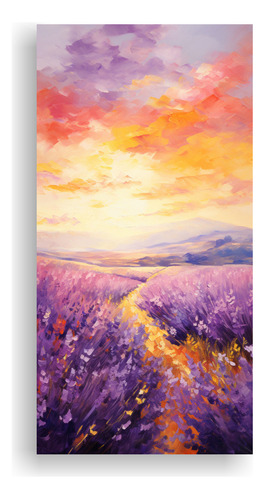 100x50cm Cuadro Decorativo Campo De Lavanda Provenza Natural