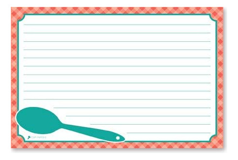 Tarjetas De Recetas De Doble Cara 4 X 6 50 Unidades - Cartul