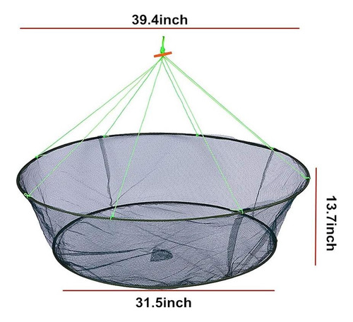 Neto De Pesca Plegable De Cáscara De Criadería De Pesca Neta