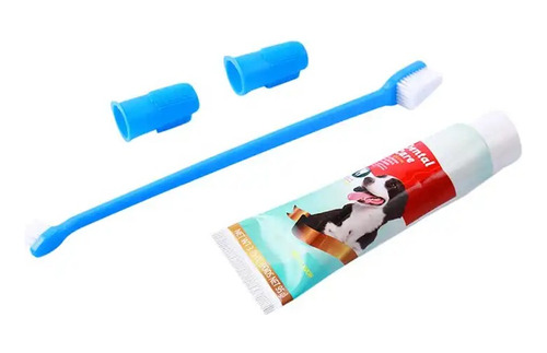 Kit Cepillo Dental Y Crema Para Perro Dedales