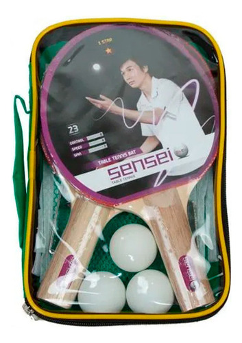 Paleta Ping Pong Set Completo Sensei