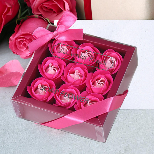3 X 2 Rosas De Jabón Perfumadas Con Caja De Regalo 3 Piezas