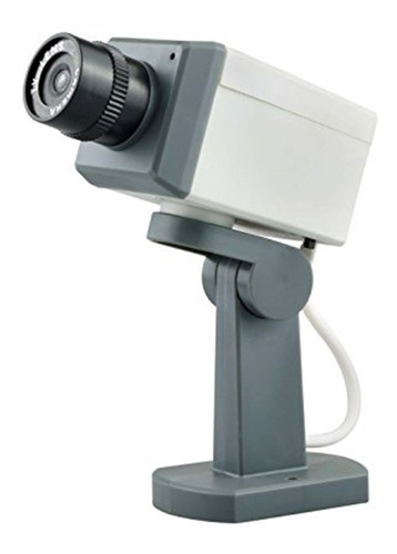 Camara Seguridad Vigila Falsa Imita Sensor Led Estilo Banco Color Gris Estilo Banco