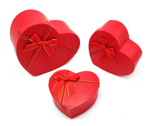 Caja Corazón Triple Borde Dorado San Valentin