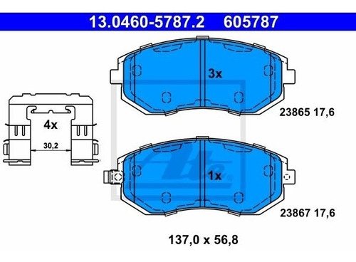 Balatas Delanteras Subaru Legacy V 2.0 D Awd 2010 (bp9) Ate