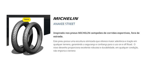 Pneu Michelin Anakee Street 110/90-17 Traseiro 60p