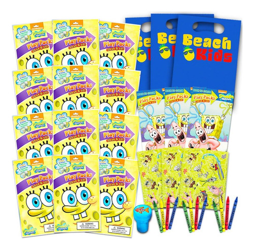 Paquete De Regalos De Fiesta De Bob Esponja De Nickelodeon ~
