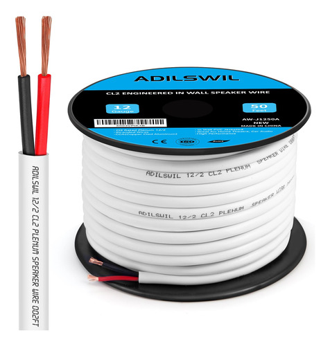 Adilswil Cable De Cable De Altavoz De Pared Calibre 12, 50 P