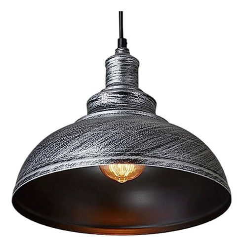 Lampara Led Colgante Individual Vintage 30cm E27 Jd-6 Metali