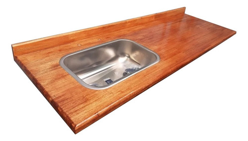 Mesada 100x60 Eucalipto Laqueada Bacha Simple Johnson