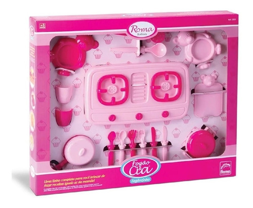 Set Cocina Infantil Con Anafe Y Accesorios Juguetes Roma