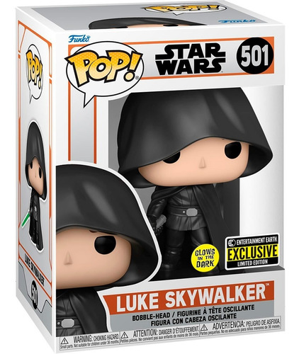 Imagem 3 de 3 de Boneco Funko Pop Star Wars Luke Skywalker #501
