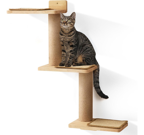 Estantes De Pared Para Gatos Poste Rascador Transformable 3