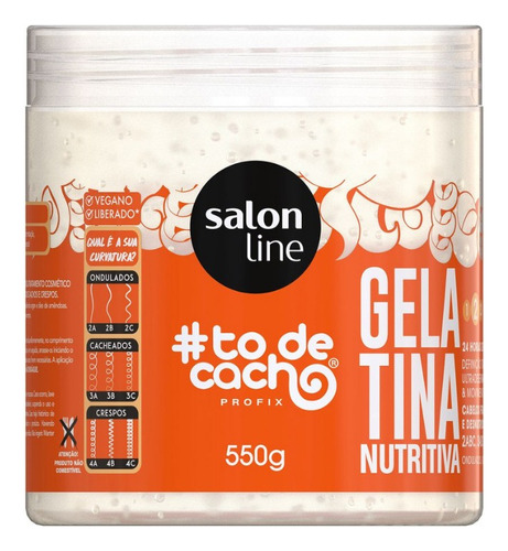 Gelatina Define E Nutre Hidrata To De Cacho Salon Line 550g