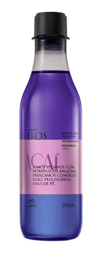 Óleo Trifásico Corporal Acai Ekos-200ml Natura Vegano