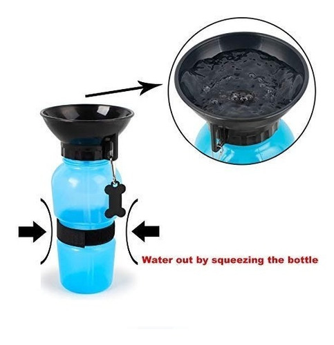 Imagen 6 de 10 de Bebedero De Mascota Portátil Para Perros, Agua, Paseos
