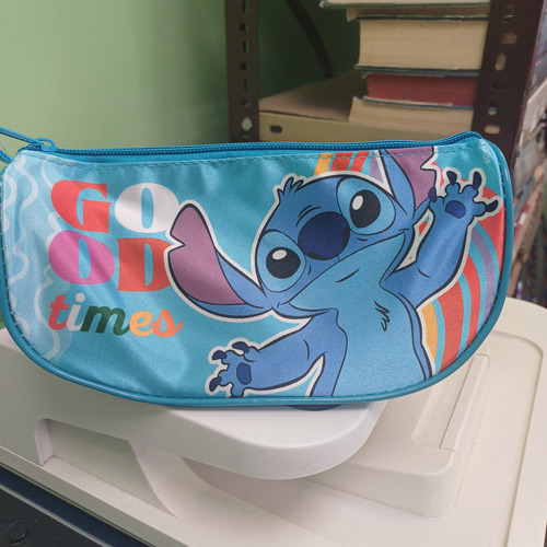 Cartuchera Stitch Disney Color Azul Oval
