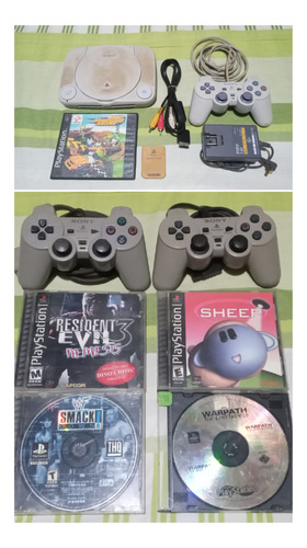 Consola Videojuego Playstation 1 + Juegos Y Controles Ps1