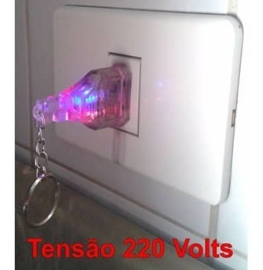 Imagem 5 de 5 de Chaveiro Identificador Voltagem Voltímetro Teste 110v / 220v