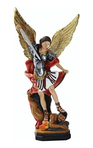 San Miguel Arcángel, 21,5 Cm. Figura Escultórica De Resina