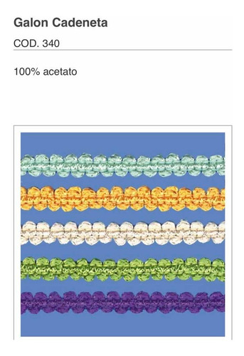 Pasamaneria O Galón 5 Mm De Ancho X 20 Metros