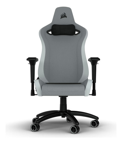 Silla Gamer Pro Corsair Tc200 Fabric Tela Acero Gris Blanca