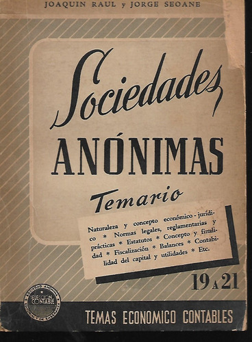 Libro Sociedades Anonimas / Temas Economicos Contables  E11
