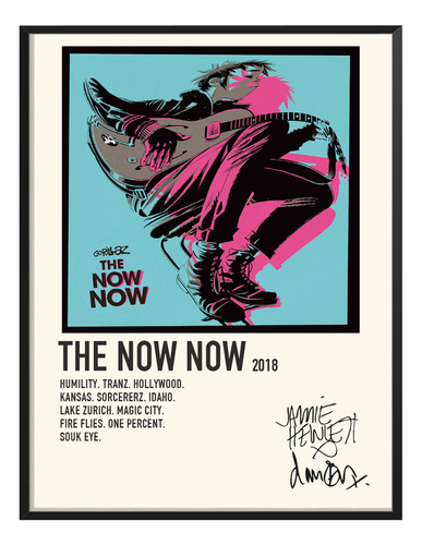 Poster Gorillaz Album Music Tracklist The Now Now 45x30