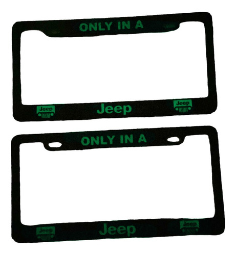 Porta Placas Fluorescente Jeep Renegade Wrangler 2 Pza