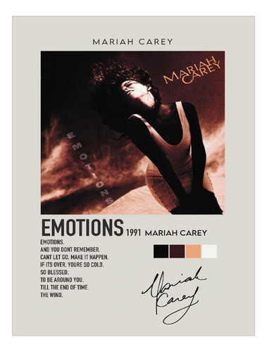 Poster Papel Fotografico Mariah Carey Emotion 120x80