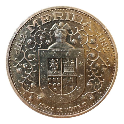 Moneda Conmemorativa Del 92 Palacio Municipal Mérida, Yuc. (Usado)