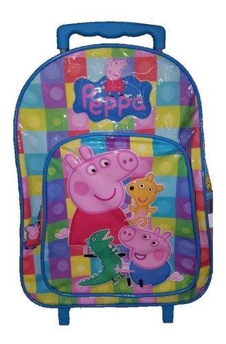 Mochila Peppa Pig  35 Cm C/carro. Giro Didáctico