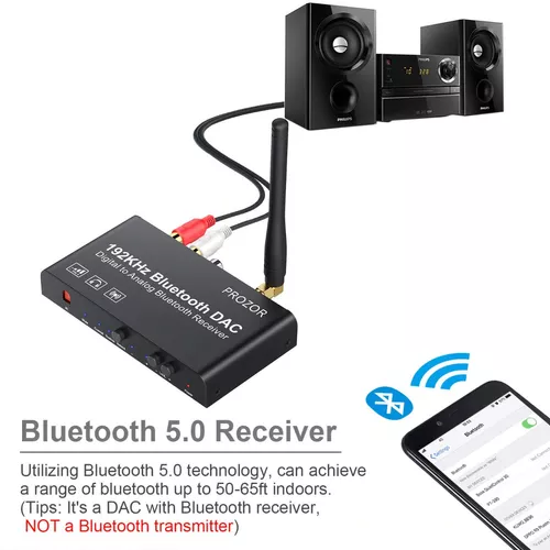 Conversor Audio Digital A Analógico 192khz Con Bluetooth