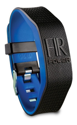 Bracelete Double Fir Power E-energy Nipponflex. Comprimento 23 cm Cor Preto/Azul Diâmetro 17 cm