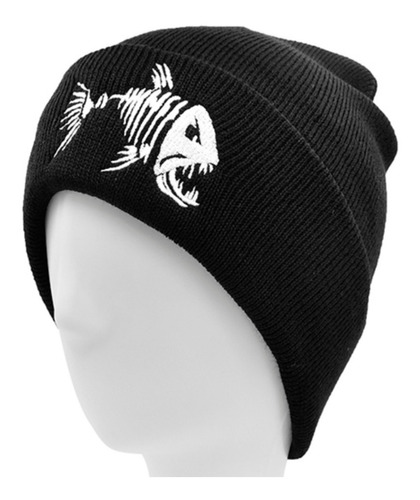 Gorro De Lana De Punto Diseño No Fear Fishing Dif. Colores