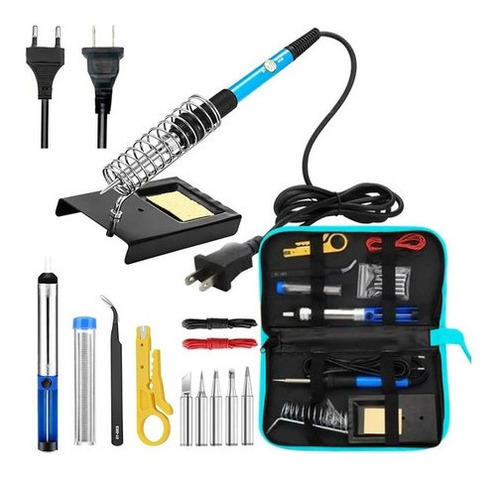 Kit Soldadura Soldar Estaño Soldador 60w Temp. Ajustabable
