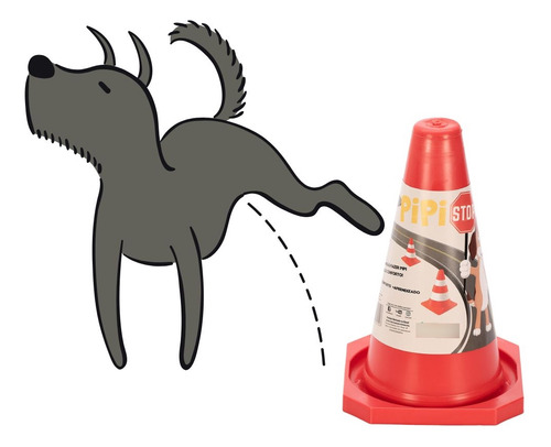 Cone Xixi De Plástico Pipi Stop Sanitario Para Caes Pet