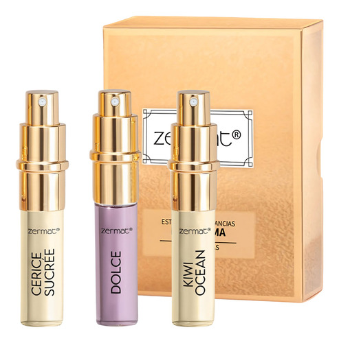 Recargable 3 Fragancias Para Dama Zermat 3 X 15 Ml