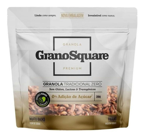 Granola Grano Square Premium Tradicional Zero Açúcar 200g