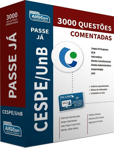 Passe Já - Cespe/unb - 3000 Questões Comentadas - Alfacon