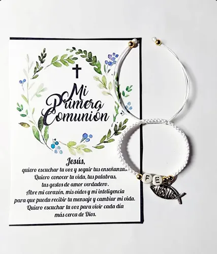 comprar 10 Pulseras Con Tarjeta Recuerdos Primera Comunión