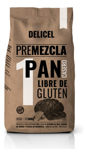 Premezcla Pan Casero Sin Tacc Delicel X500grs 