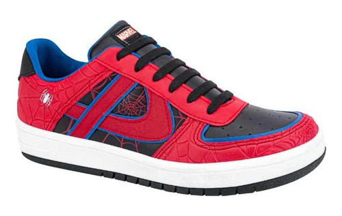 Tenis Urbano Choclo Marvel 17 Rojo Con Negro Para Junior