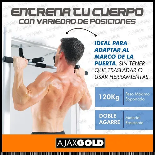 Barra Dominadas Puerta Fitness Dorsal Gym Ejercicio 5 En 1