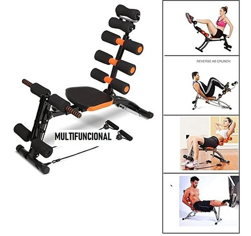 Six Pack Core Banca Abdominal Multifuncional 6 N 1 + 2 Ligas