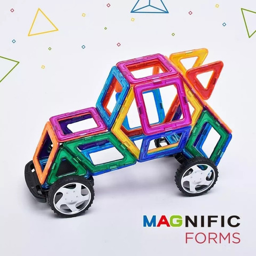 Imagen 3 de 10 de Juego Didactico Bloques Magnific Imanes Magnéticos Forms 30