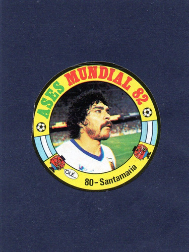 Mundial España 1982 Figurita N°80 Santamaria Argentina Mira!